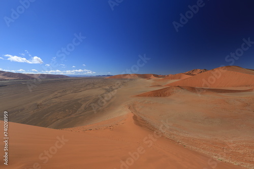 red sand landscape of namib desert