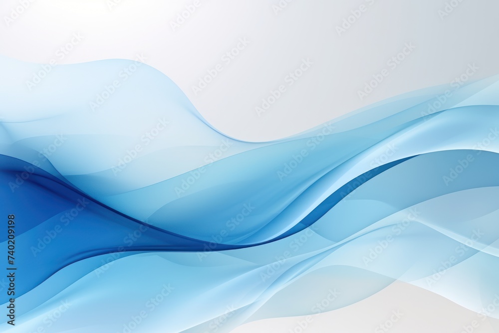Fototapeta premium Moving designed horizontal banner with Azure. Dynamic curved lines with fluid flowing waves and curves