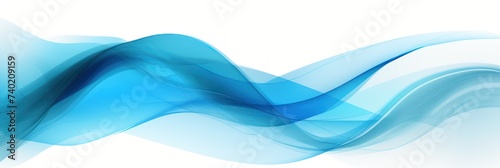 Moving designed horizontal banner with Azure. Dynamic curved lines with fluid flowing waves and curves