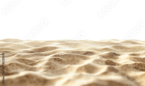 Sand. Sandy beach. Isolated on transparent background.
