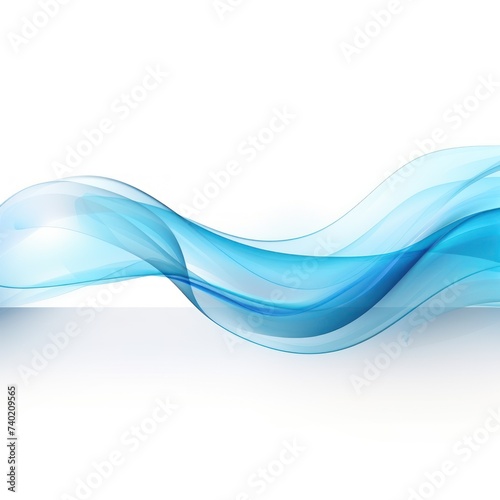 Moving designed horizontal banner with Azure. Dynamic curved lines with fluid flowing waves and curves