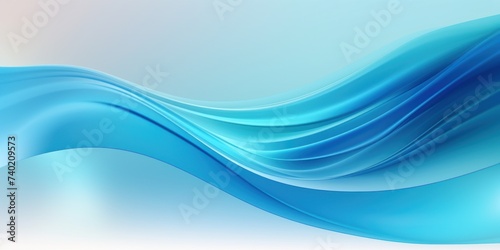 Moving designed horizontal banner with Azure. Dynamic curved lines with fluid flowing waves and curves