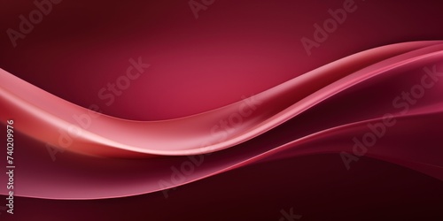 Moving designed horizontal banner with Burgundy. Dynamic curved lines with fluid flowing waves and curves © Lenhard