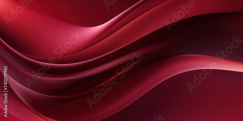 Moving designed horizontal banner with Burgundy. Dynamic curved lines with fluid flowing waves and curves