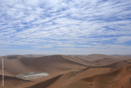 red sand dunes landscape of namib desert