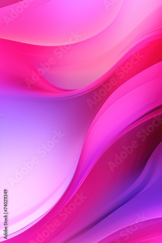 Moving designed horizontal banner with Magenta. Dynamic curved lines with fluid flowing waves and curves