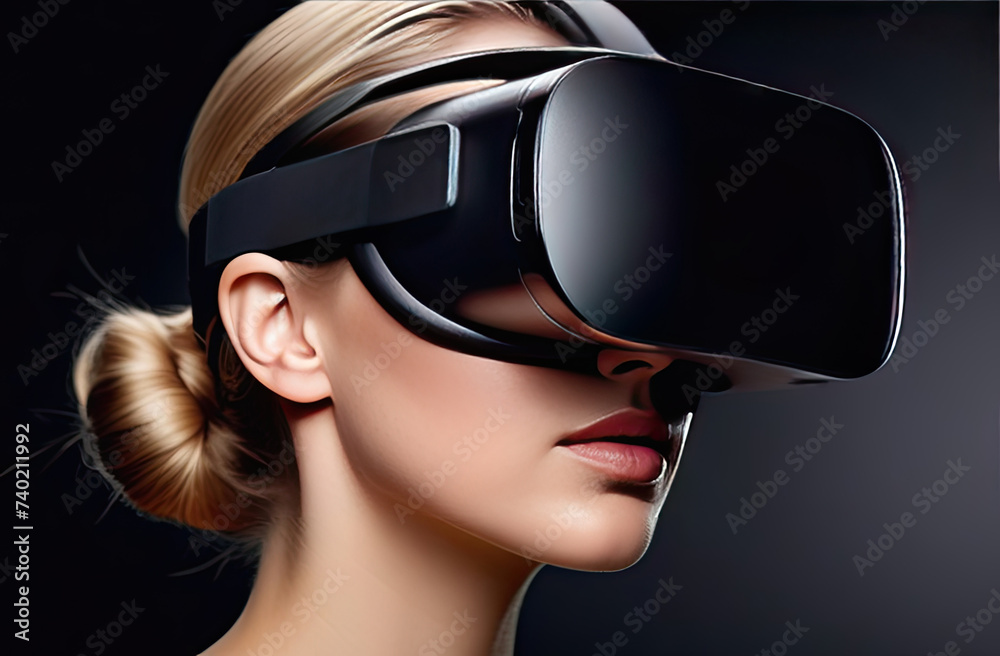 Virtual reality VR glasses. Metaverse technology concept. Virtual reality VR glasses. Metaverse technology concept.