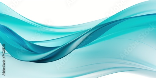 banner with Turquoise Dynamic curved lines with fluid flowing waves