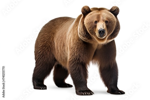 Brown bear on white background. © Bargais