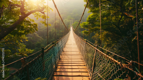 Crossing bridges symbolizes the journey of ideas and the exploration inherent in travel, linking concepts to real-world adventures..