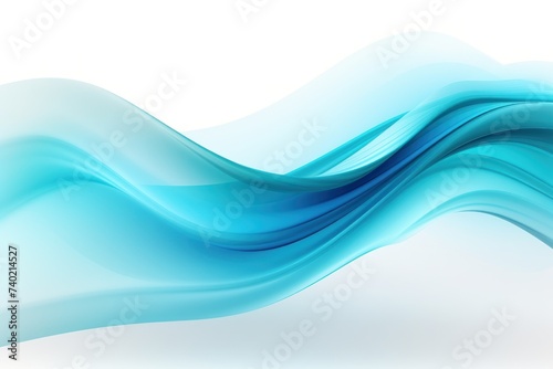 banner with Turquoise Dynamic curved lines with fluid flowing waves