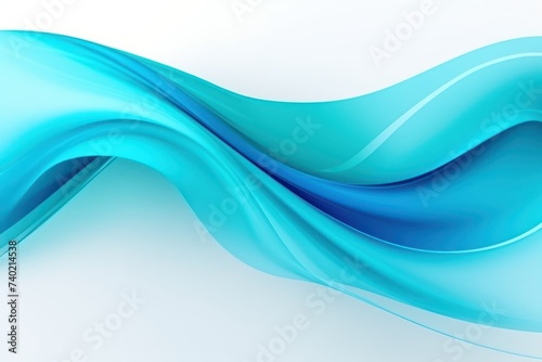 banner with Turquoise Dynamic curved lines with fluid flowing waves © Lenhard