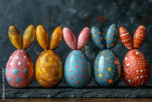 Happy Easter Eggs hop chemistry. Bunny hopping in flower hoppy aged decoration. Adorable hare 3d jesus rabbit illustration. Holy week rosebud pink card Rose Blush
