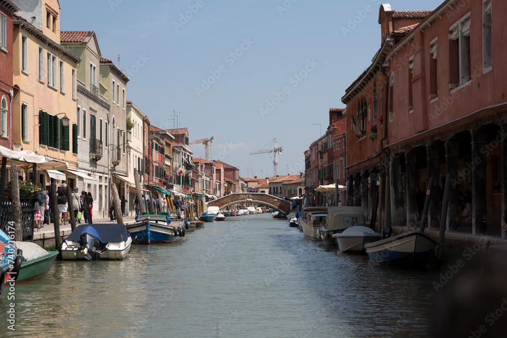 Italy Venice Murano island view on a sunny spring day