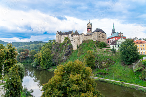 Loket Castle Perched by the River in Serene Landscape