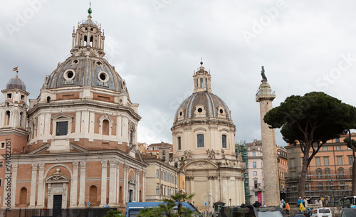 Italy Rome city view on a cloudy autumn day