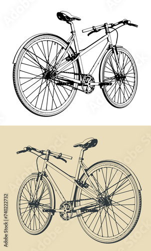 Classic bicycle illustrations
