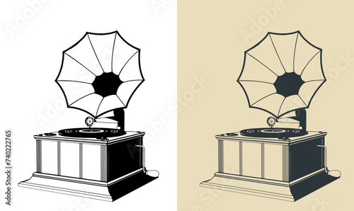Old vintage gramophone