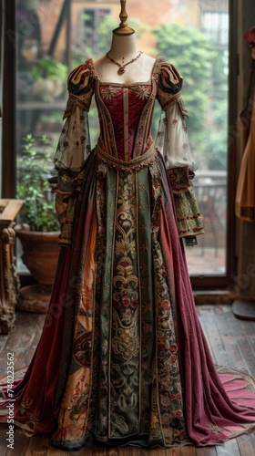 Renaissance gown in Florence, art and history blend, timeless