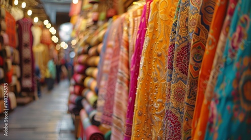 Turkish kaftan in Grand Bazaar, Istanbul, colors and crafts