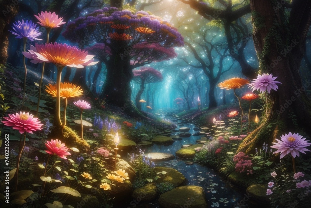 Obraz premium Flower forest