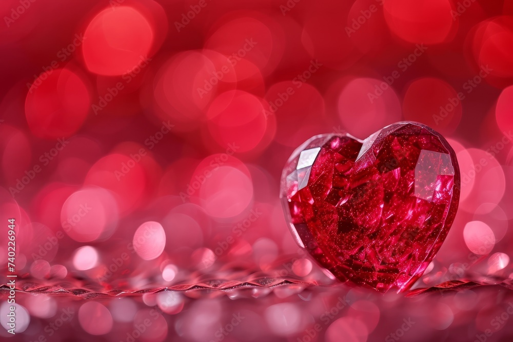 Love radiates from the glowing red heart, a perfect symbol of valentine's day in its spherical perfection Love radiates from the glowing red heart, a perfect symbol of valentine's day in its spherical perfection