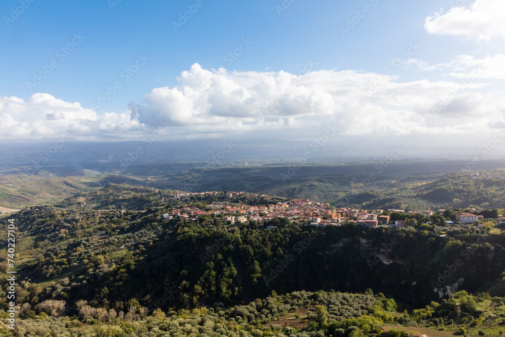 Italy Calabria landscape on a sunny autumn day