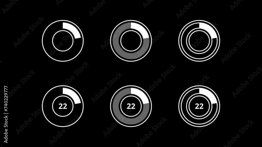 Loading circle bar status progress motion graphic with alpha channel ...