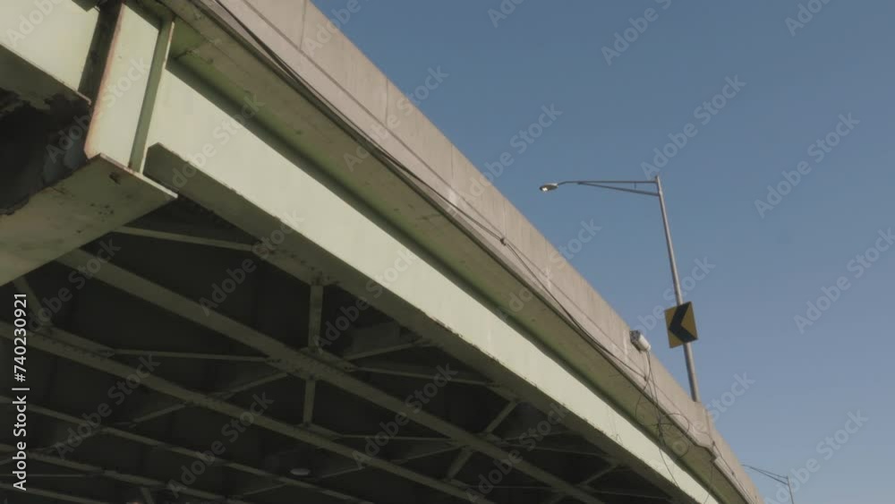 Freeway overpass and a clear sky Freeway overpass and a clear sky
