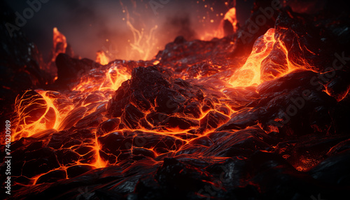 volcano lava. 