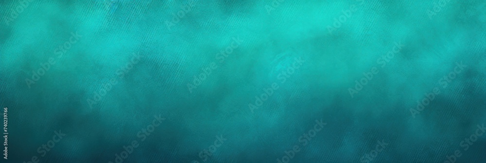 Turquoise retro gradient background with grain texture