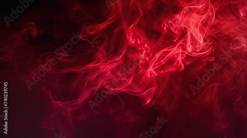 Red Smoke In Dark Background