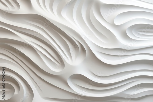 White organic lines as abstract wallpaper background design