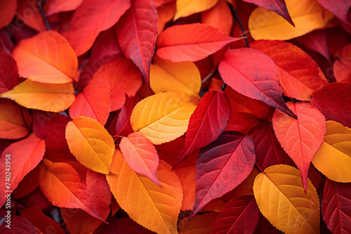 red autumn leaves © Nature creative