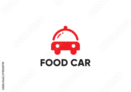 food car logo design. fast food delivery symbol icon template