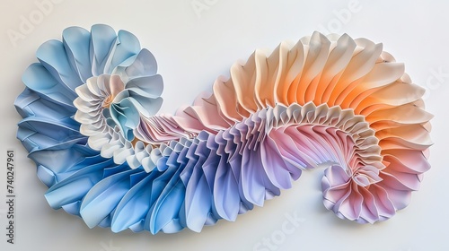 Harmonic Hues: Abstract Color Gradient on White and Blue Canvas_Generative AI