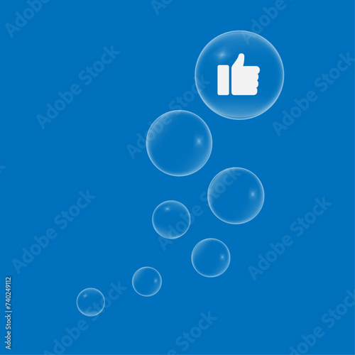 Speech bubble and finger up.Vector illustration