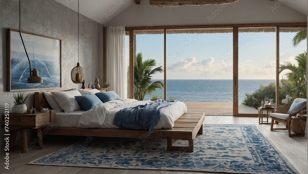 Picture of natural coastal interior bedroom beautiful example of modern coastal ...
