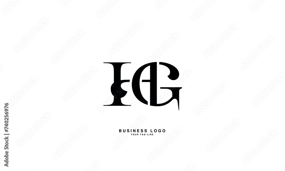 HG, GH, H, G, Abstract Letters Logo Monogram HG, GH, H, G, Abstract Letters Logo Monogram