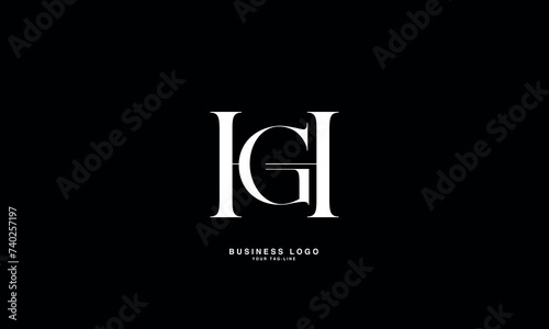 HG, GH, H, G, Abstract Letters Logo Monogram