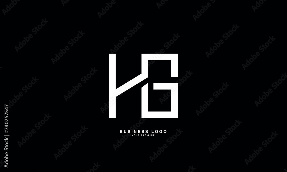HG, GH, H, G, Abstract Letters Logo Monogram