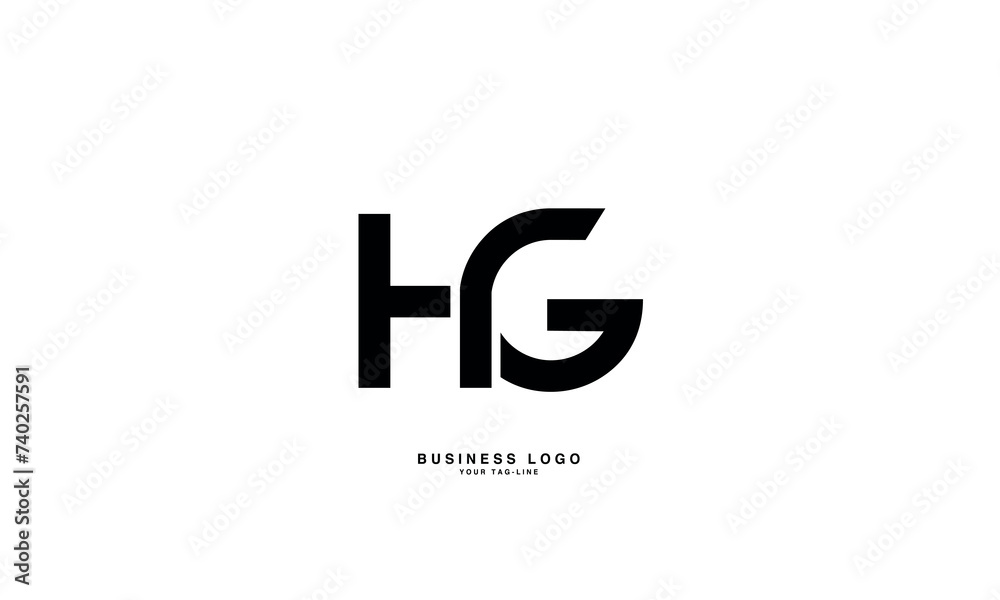 HG, GH, H, G, Abstract Letters Logo Monogram HG, GH, H, G, Abstract Letters Logo Monogram