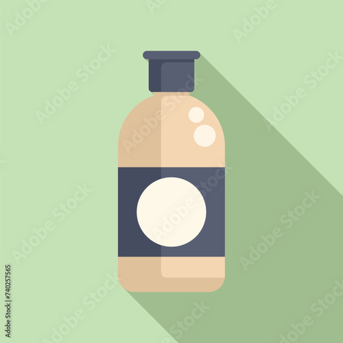 Conditioner bottle icon flat vector. Wash mask model. Spiral treatment