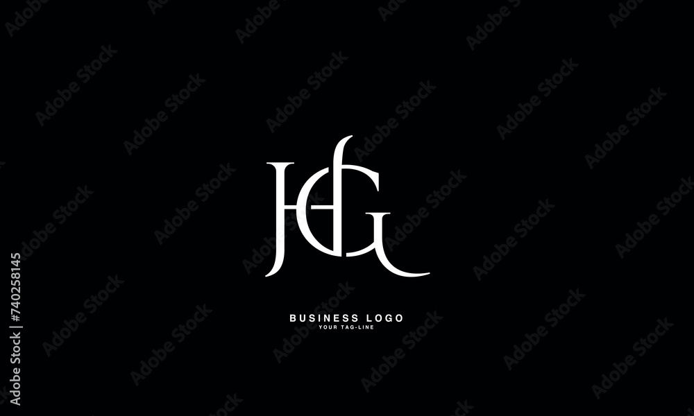 HG, GH, H, G, Abstract Letters Logo Monogram