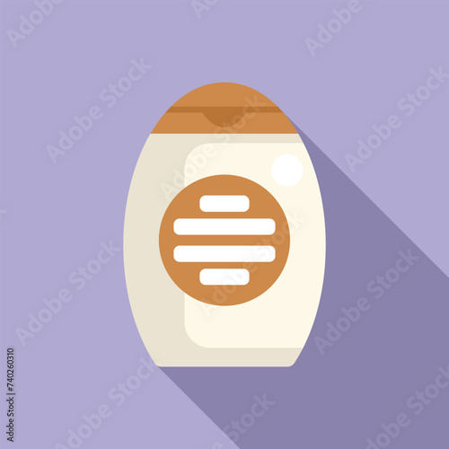 Classic shampoo bottle icon flat vector. Style coiffure. Woman care flaky