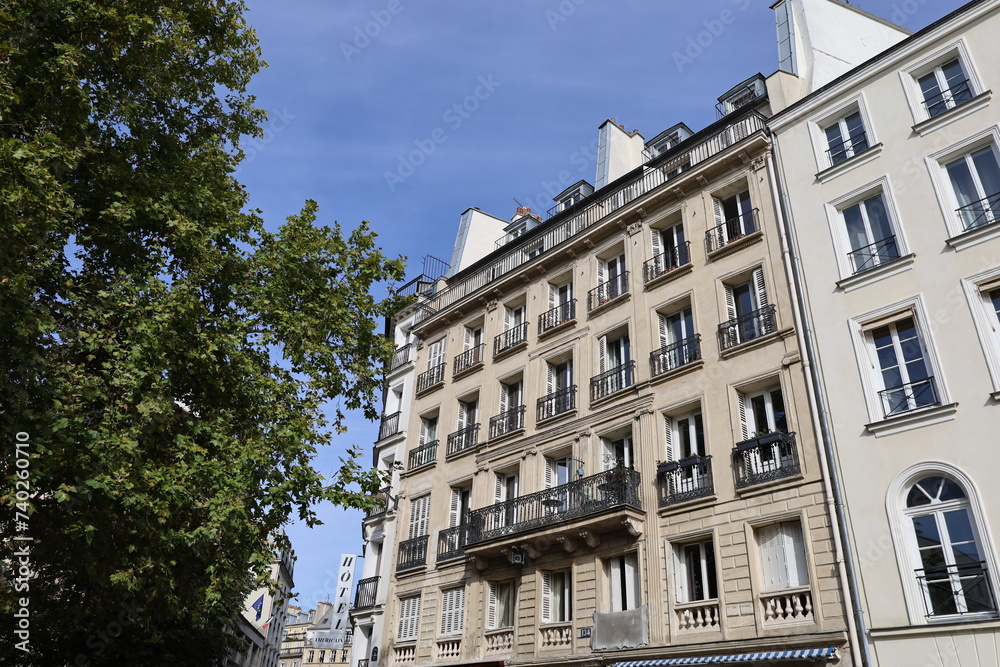 real estate in Paris , freestone facades