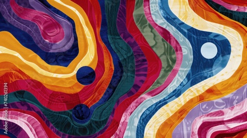 Contemporary microfiber textures create an abstract pattern in vibrant colors