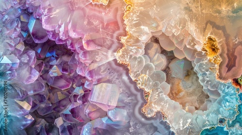 Wallpaper showcasing the radiant beauty of Dugway geode crystals