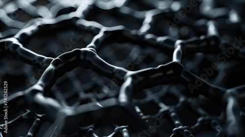 Abstract wallpaper adorned with a lattice of carbon nanotubes