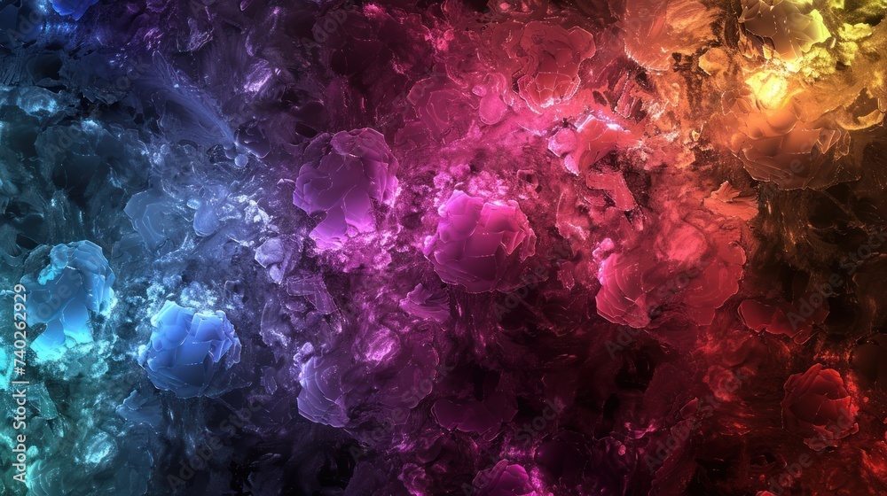 Abstract wallpaper inspired by the brilliance of gemstones - obrazy, fototapety, plakaty 